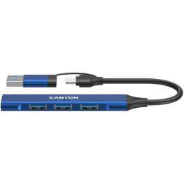 Хъб Canyon DS-02 4in1 USB-A/C Blue - CNS-TDS02BL
