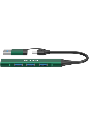 Хъб Canyon DS-02 4in1 USB-A/C Grey - CNS-TDS02G