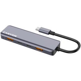 Хъб Canyon DS-18 5in1 USB-C Grey - CNS-TDS18