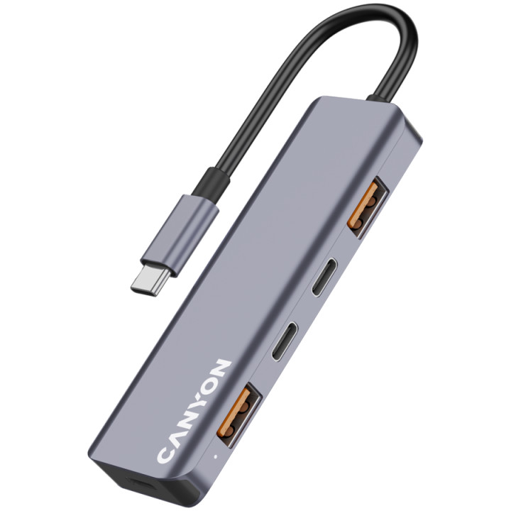 Хъб Canyon DS-18 5in1 USB-C Grey - CNS-TDS18