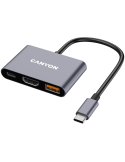 Хъб Canyon DS-4 3in1 USB-C Grey - CNS-TDS4