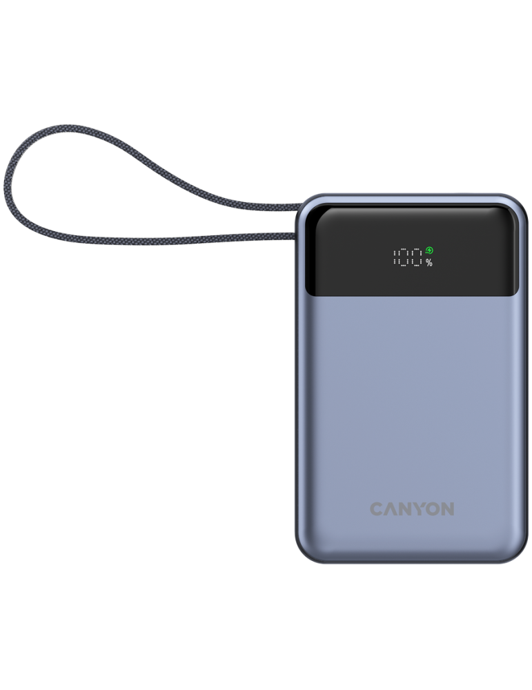 Външна батерия Canyon OnPower 600 built-in cable 20000 mAh PD65W Dark Grey - CNS-CPB600DG