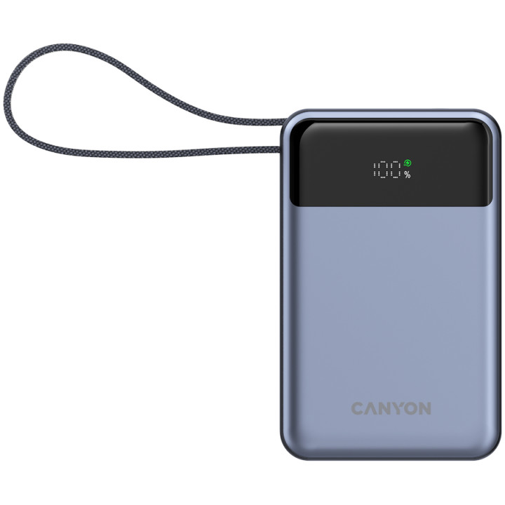 Външна батерия Canyon OnPower 600 built-in cable 20000 mAh PD65W Dark Grey - CNS-CPB600DG