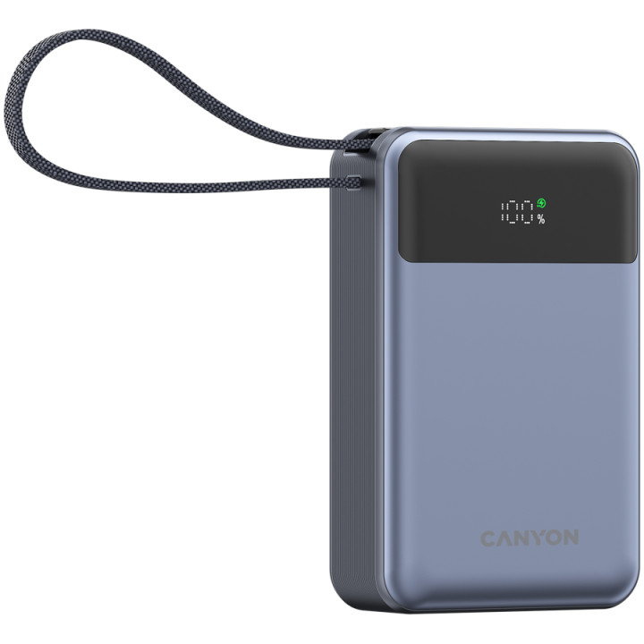 Външна батерия Canyon OnPower 600 built-in cable 20000 mAh PD65W Dark Grey - CNS-CPB600DG