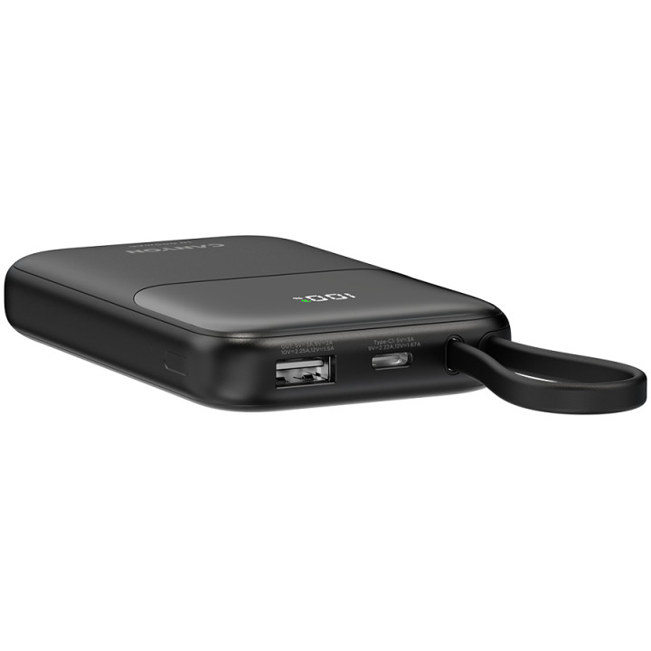 Външна батерия Canyon OnPower 101 built-in cable 10000 mAh PD22.5W Black - CNS-CPB101BK