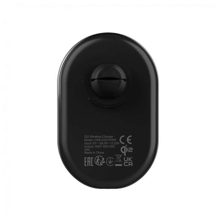 Зарядно за кола Canyon OnGrip 105 15W Qi2 Wireless Black - CNS-CCH105B