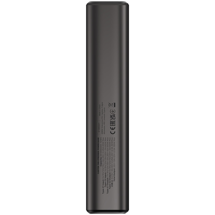 Външна батерия Canyon OnPower 230 TFT 20000 mAh PD130W Dark Grey - CNS-CPB230DG
