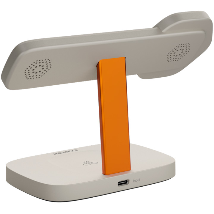 Безконтактно зарядно Canyon Hexagon 310 3in1 LightGrey/Orange - CNS-WCS310LGOR