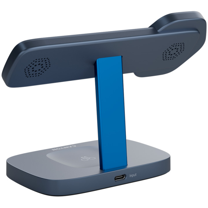 Безконтактно зарядно Canyon Hexagon 310 3in1 DarkGrey/Blue - CNS-WCS310DGBL