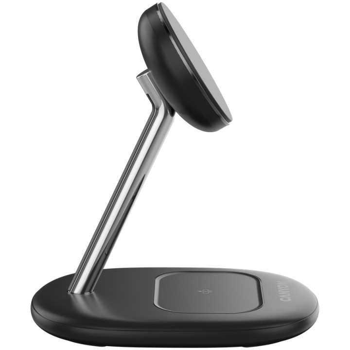 Безконтактно зарядно Canyon WCS-205 15W Qi2 2in1 Black - CNS-WCS205B