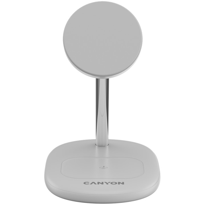Безконтактно зарядно Canyon WCS-205 15W Qi2 2in1 White - CNS-WCS205W