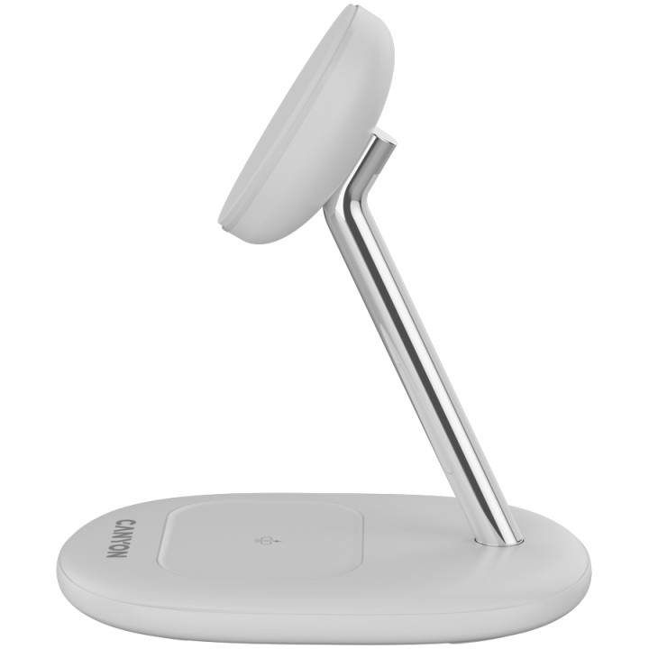 Безконтактно зарядно Canyon WCS-205 15W Qi2 2in1 White - CNS-WCS205W