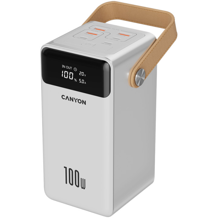 Външна батерия Canyon OnPower 610 metal 60000 mAh PD100W White - CNS-CPB610W