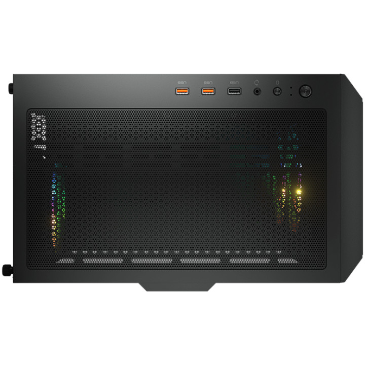 Кутия за компютър Cougar Duoface RGB Black Mid Tower, Airflow Front Panel, 2 x 140mm & 1x 120mm ARGB Fans incl., TG Left Panel - CGR-5ZD1B-RGB