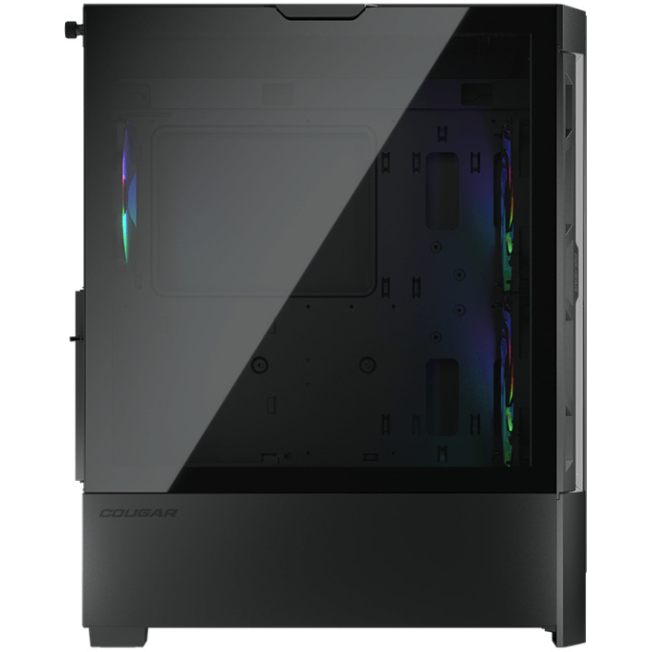 Кутия за компютър Cougar Duoface RGB Black Mid Tower, Airflow Front Panel, 2 x 140mm & 1x 120mm ARGB Fans incl., TG Left Panel - CGR-5ZD1B-RGB