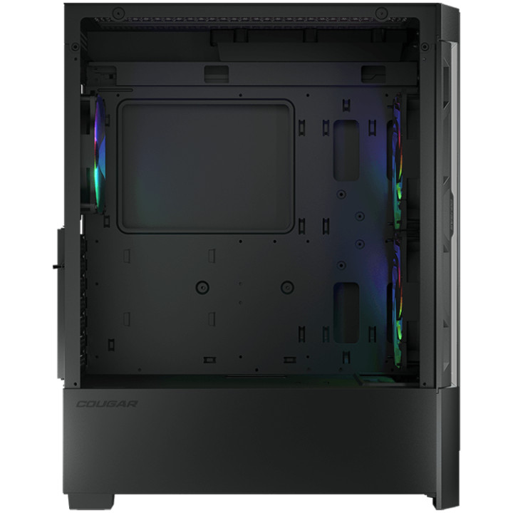 Кутия за компютър Cougar Duoface RGB Black Mid Tower, Airflow Front Panel, 2 x 140mm & 1x 120mm ARGB Fans incl., TG Left Panel - CGR-5ZD1B-RGB