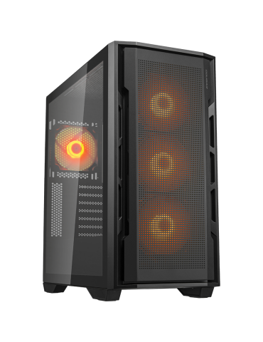 Кутия за компютър Cougar UNIFACE RGB, Mid Tower, Black - CGR-5C78B-RGB