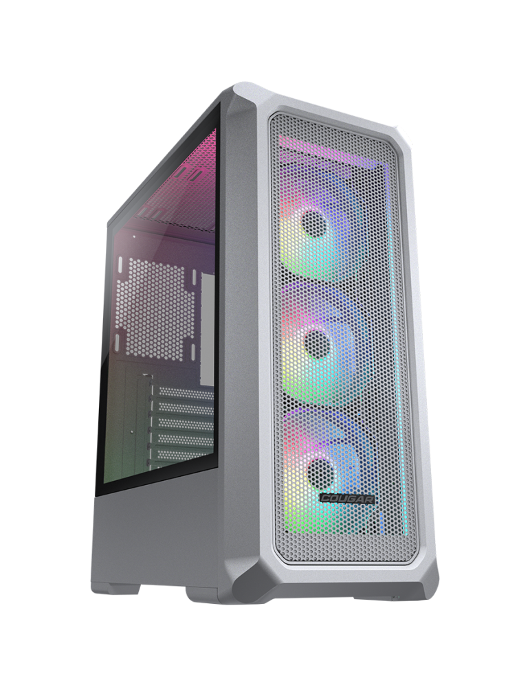 Кутия за компютър Cougar Archon 2 Mesh RGB, Mid Tower, White - CGR-5CC5W-MESH-RGB