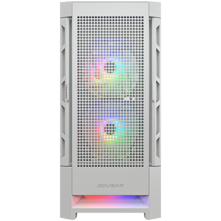 Кутия за компютър Cougar AIRFACE RGB, Mid Tower, White - CGR-5ZD1W-AIR-RGB