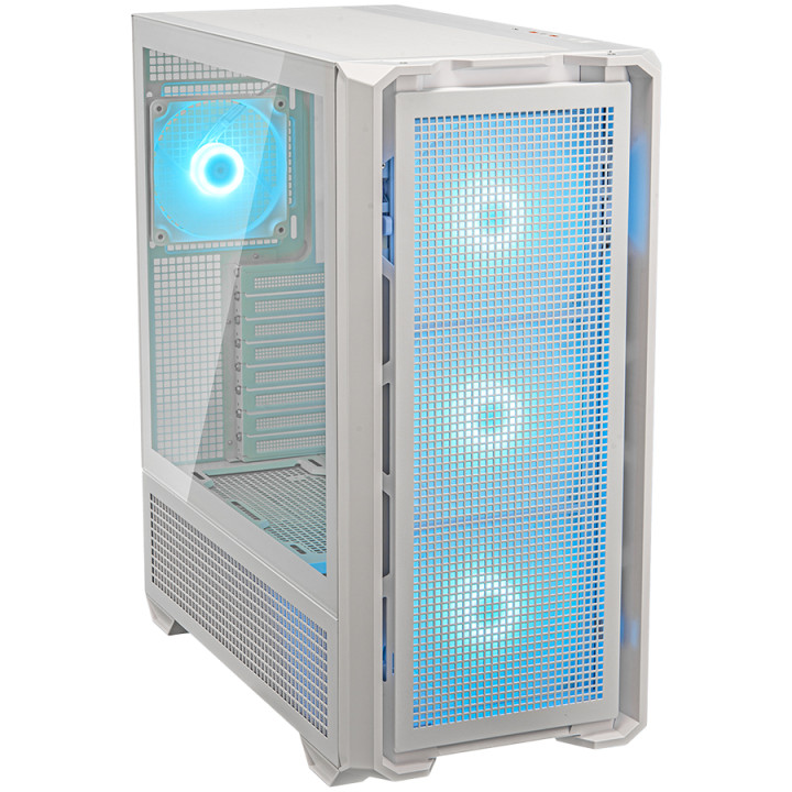 Кутия за компютър Cougar MX600, Mid Tower, White - CGR-57C9W-RGB