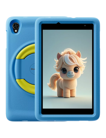 Таблет Blackview Tab A5 Kids, 8.0" 800*1280 HD  IPS, Unisoc Tiger T310, 3GB   64GB, LPDDR4  EMMC5.1, 5100mAh; 5W Charge, 4G:FDD:B1/B3/B7/B8/B20/B19, DokeOS_P 4.0 Based on Android 14, Blue - BVTABA5KIDS-BL
