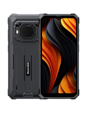 Смартфон Blackview BV6200 Plus, 6.56" HD 90Hz 8 256GB Unisoc T606 1.6GHz 16 2MP/13MP IP68/IP69K/MIL-STD-810H NFC 1100mAh 18W Fingerprint 438g Android 14 Black - BV6200 PLUS_B