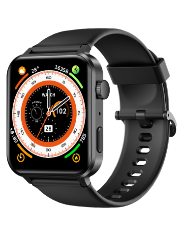 Смарт часовник Blackview R30 Pro Fitness Smartwatch, 1.83" HD, 220mAh Battery, 24-hour SpO2 Detection Heart Rate Monitoring, Monitor Sleep status, Calls and SMS notification, Black - BVR30PRO-B