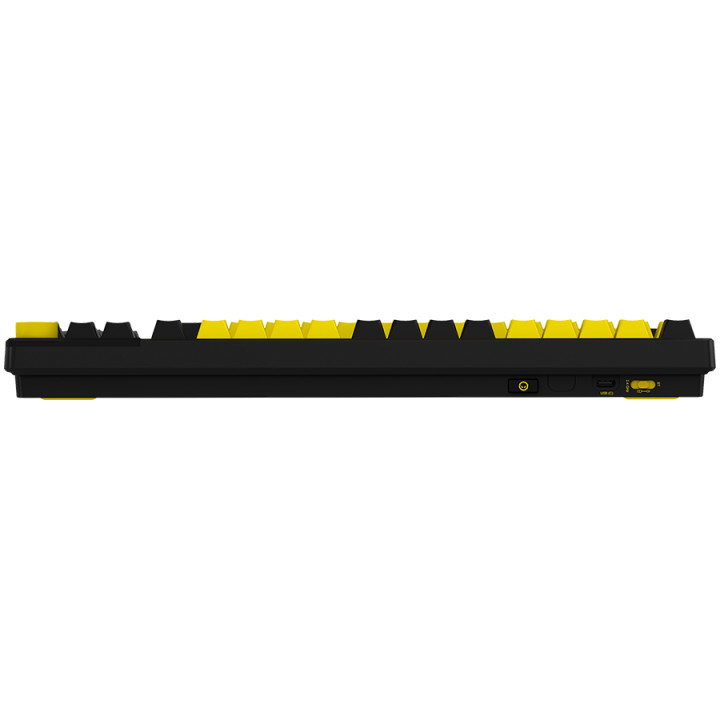 Безжична механична геймърска клавиатура Lorgar KBP70TKLW, Wireless TKL Mechanical Gaming Keyboard Pro, Black/yellow, EN layout - LRG-KBP70TKLW-YL-US