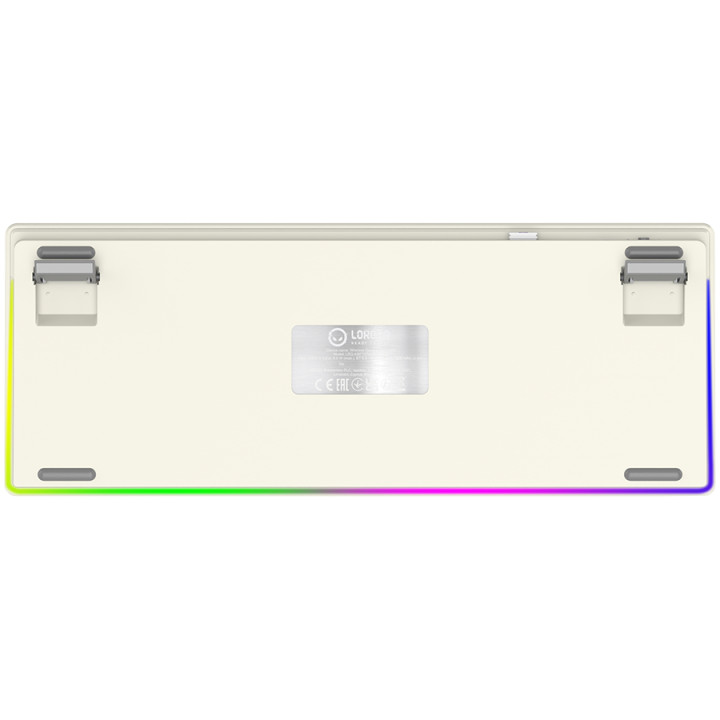 Безжична механична геймърска клавиатура Lorgar KBP70TKLW, Wireless TKL Mechanical Gaming Keyboard Pro, Beige, EN layout - LRG-KBP70TKLW-RT-US