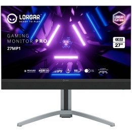 Монитор Lorgar 27MP1, 27" (3840*2160) fast IPS, UHD MiniLED Gaming Monitor Pro, flat, black/milky grey - LRG-27MP1U160-GY