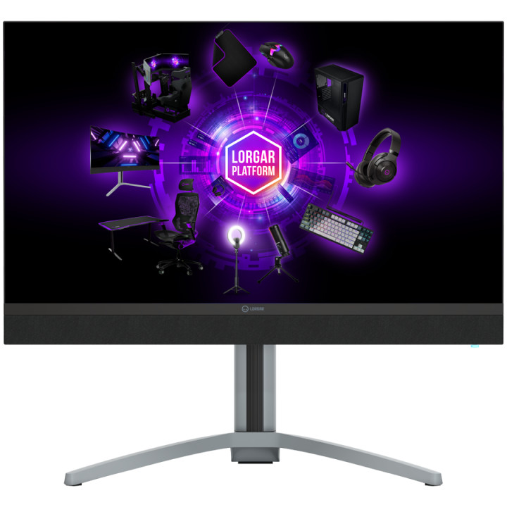 Монитор Lorgar 27MP1, 27" (3840*2160) fast IPS, UHD MiniLED Gaming Monitor Pro, flat, black/milky grey - LRG-27MP1U160-GY