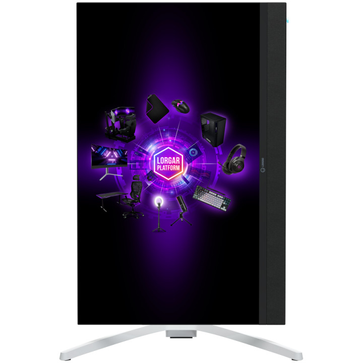 Монитор Lorgar 27MP1, 27" (3840*2160) fast IPS, UHD MiniLED Gaming Monitor Pro, flat, black/milky grey - LRG-27MP1U160-GY