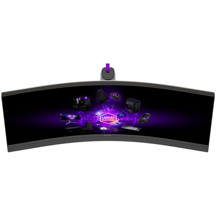 Монитор Lorgar 34MP1, 34" (3440*1440) VA curved, UWQHD MiniLED Gaming Monitor Pro, black/milky grey - LRG-34MP1W180C-GY