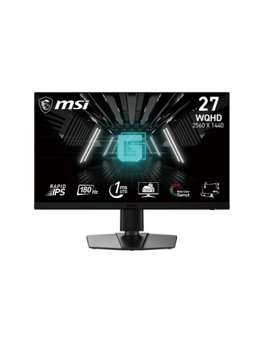 Монитор MSI G272QPF E2, 27", 1ms, 180Hz, RAPID IPS, 2560x1440 (WQHD), 16:9, FLAT, Adaptive-Sync, 92.83% DCI-P3, AG, 300 nits, 1000:1, DCR 100M:1, DP(1.2a), HDMI2.0b, Pivot, Heigh Adj., VESA, Black- 9S6-3CD39T-024