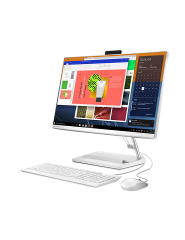 All in One компютър Lenovo IdeaCentre AIO, AMD Ryzen 7 7730U, 23.8" 1920x1080, FHD IPS 250nits Anti-glare, RAM 16GB (2x8GB), SSD 512GB, Integrated AMD Radeon Graphics - F0G100RGRI