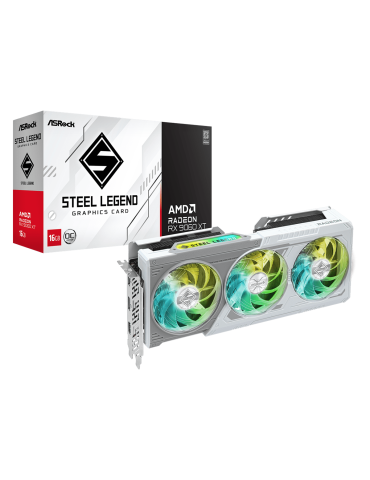 Видео карта ASRock Radeon RX 9060 XT Steel Legend 16GB OC GDDR6, 128bit - RX9060XT SL 16GO