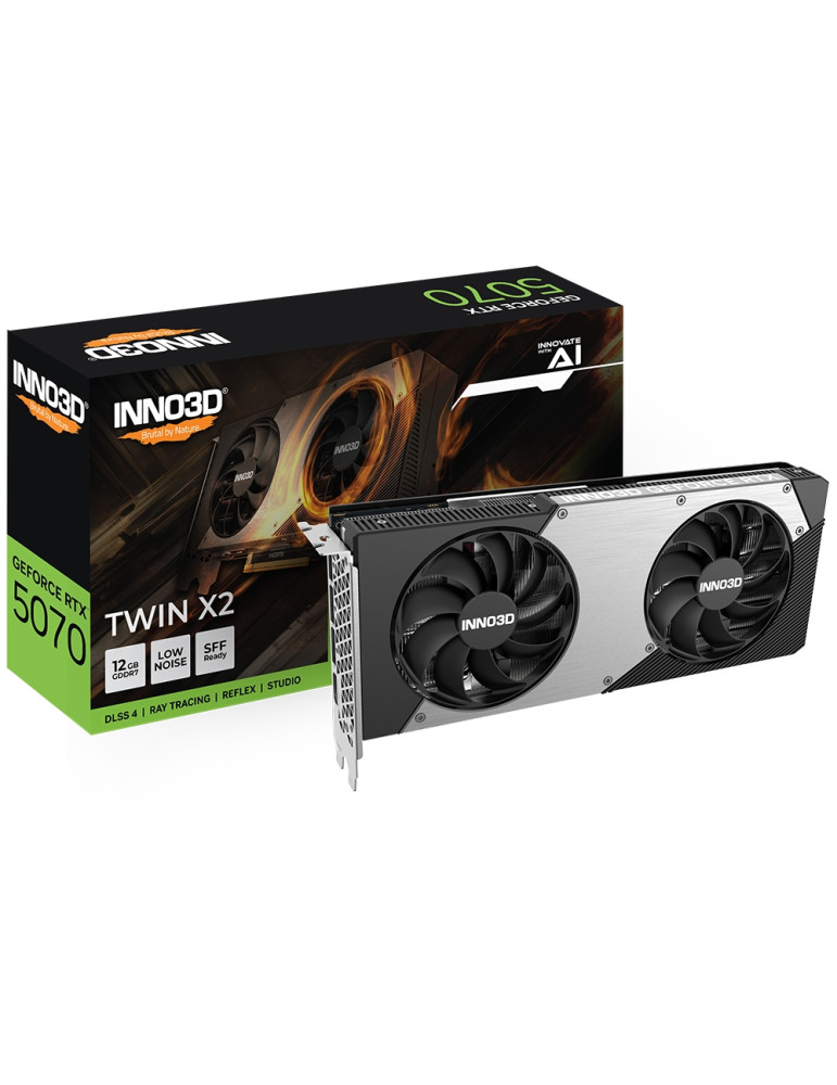 Видео карта Inno3D Nvidia GeForce RTX 5070 12GB GDDR7 Twin X2 - N50702-12D7-195064N