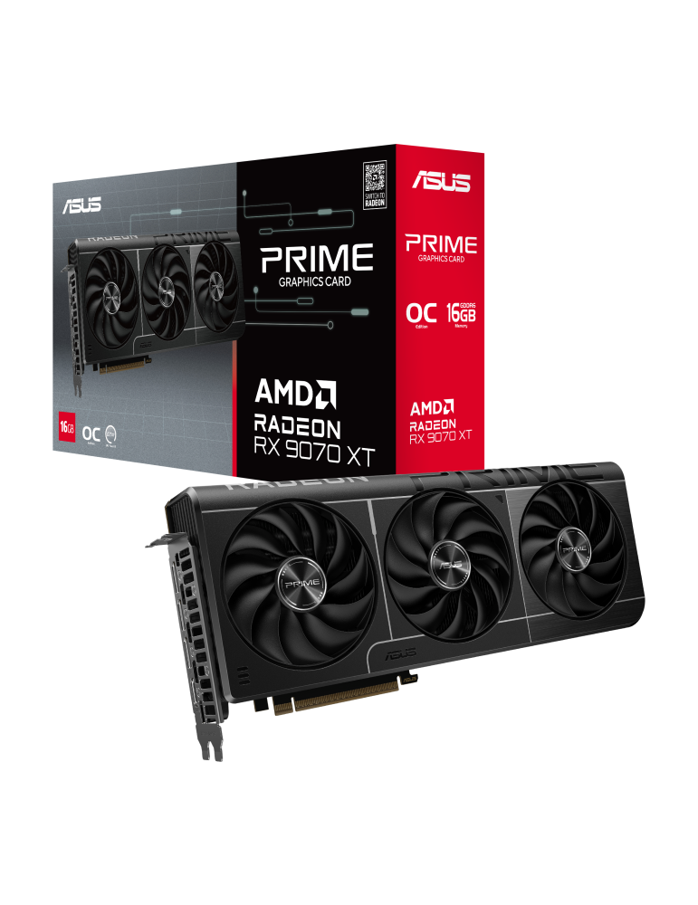 Видео карта Asus PRIME Radeon RX 9070 XT OC 16GB GDDR6, 256bit - 90YV0L71-M0NA00