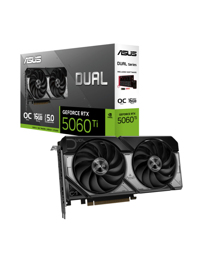 Видео карта Asus Dual GeForce RTX 5060 Ti 16GB GDDR7 OC Edition, 128bit - DUAL-RTX5060TI-O16G