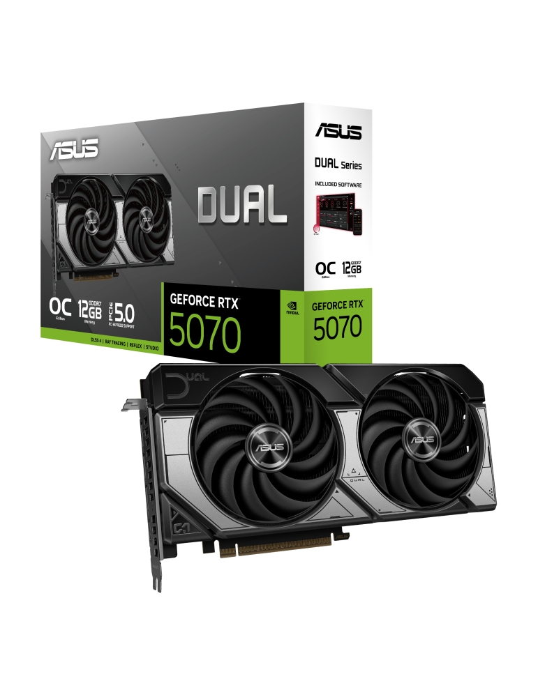 Видео карта Asus DUAL RTX 5070 OC 12GB GDDR7, 192bit - 90YV0M17-M0NA00