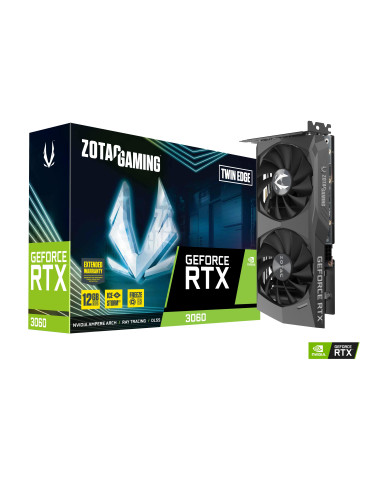 Видео карта ZOTAC GAMING RTX 3060 Twin Edge 12GB GDDR6, 192bit - ZT-A30600E-10M