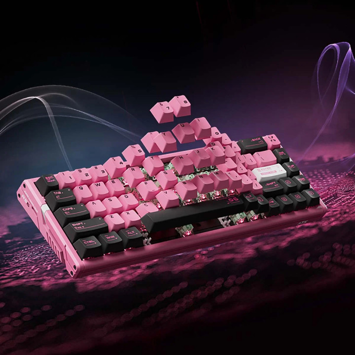Професионална геймърска механична клавиатура ATK RS6 Ultra, 8K, TTC RGB Magneto [Linear] - Sakura Warrior - RS6-ULTRA-SAKURA-TTC