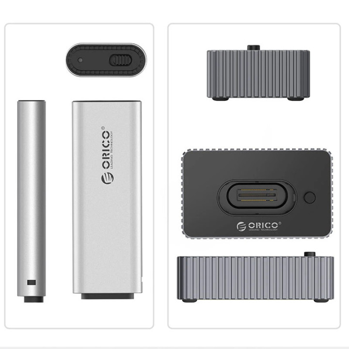 Външна кутия за диск/докинг станция Orico Storage - Case/Docking Station, M.2 NVMe/NGFF - IT18C3-GY - IT18C3-GY-BP