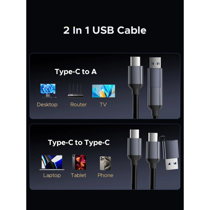 Външна кутия за диск/докинг станция Orico Storage - Case/Docking Station, M.2 NVMe/NGFF - IT18C3-GY - IT18C3-GY-BP