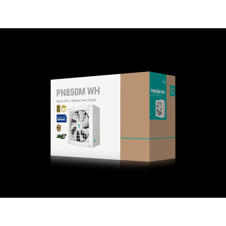 Модулно захранване DeepCool PN850-M White, ATX 3.1 850W Gold- R-PN850M-FC0W-JGEU