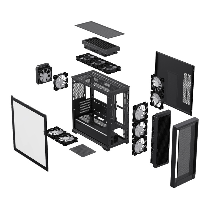 Кутия за компютър Gamemax DEFENDER MB, mATX, Addressable RGB - GM-14100901735