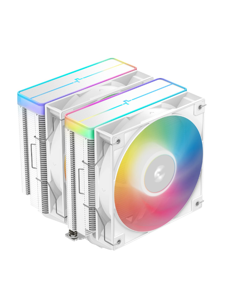 Охладител за процесор DeepCool AG620 WHITE, Addressable RGB V2, Dual-Tower, LGA1700/AM5 - R-AG620-WHAMMN-GJD