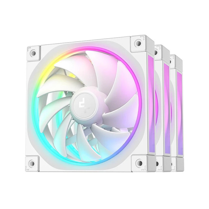 Комплект вентилатори DeepCool FL12 White, Fan Pack 3-in-1 3x120mm, Addressable RGB - R-FL12-WHAPN3-G