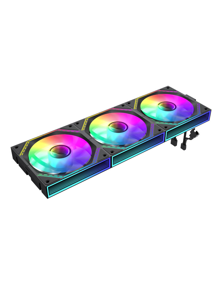 Комплект вентилатори Gamemax FN12A-S3I Black, Fan Pack 3-in-1 3x120mm, Daisy-Chain, Addressable RGB - GM-14050101541