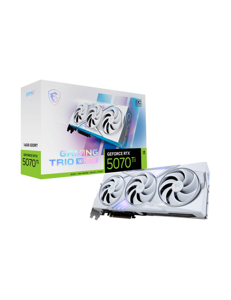 Видео карта MSI Nvidia GeForce RTX 5070 TI 16G GAMING TRIO OC WHITE, 16GB GDDR7, 256bit - 912-V531-057
